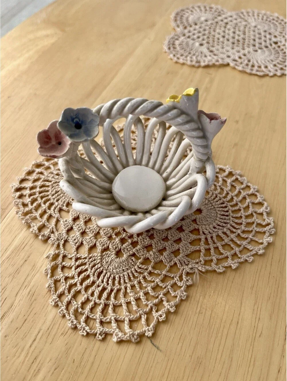 Capodimonte Style Miniature Basket